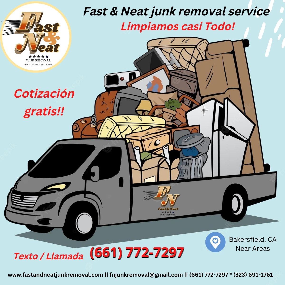 Limpiamos casi Todo Fast and Neat junk removal